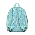 thumbnail image 2 of Forest Dinosaur Print Student Backpack – Roaring Cartoon Dino in Colorful Nature Scene with Artistic Abstract Watercolor Elements, 2 of 2