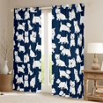 thumbnail image 2 of Homewish Cartoon Dog Blackout Curtains,Cute Pet Themed Curtains Pack of 2 (42x84 Each),Navy Blue, 2 of 6