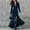 Blue, variant on Womens Vintage Western Dresses, Suede V Neck Button Down Long Sleeve Maxi Dress Fishtail Hem Boho Western Dresses 2026 Brown L