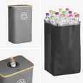 thumbnail image 5 of SpaceAid Recycling Bin for Kitchen 26 Gallon, 100L Recycle Bin with Lid and 2 Reusable Inner Bags, for Bottle Can Glass Plastic Stickers, Grey, 5 of 5