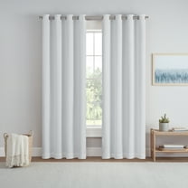 Eclipse Dutchess 100% Blackout Lined Curtains, Solid Grommet (1 panel), 84" long x 50" wide, White