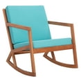 thumbnail image 3 of SAFAVIEH Vernon Outdoor Patio Rocking Chair, Natural/Aqua, 3 of 11