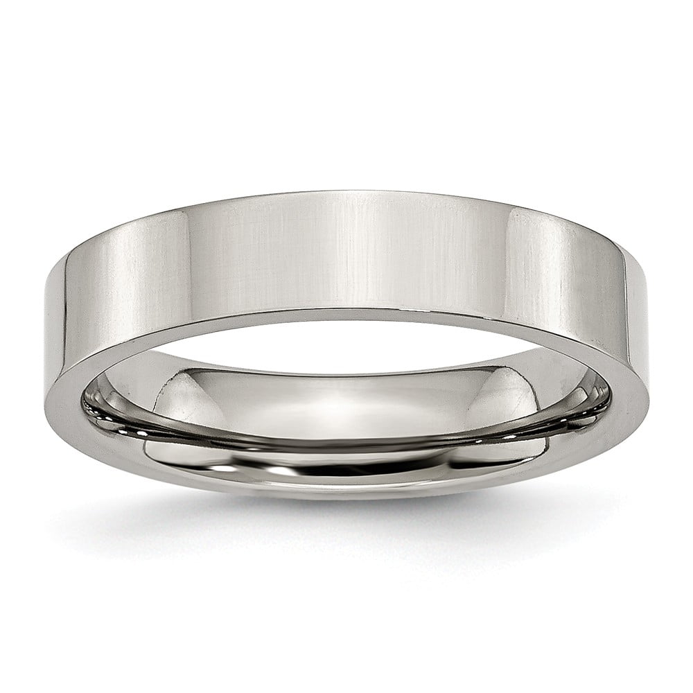 Bridal Stainless Steel Flat 5mm Polished Band 