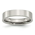 thumbnail image 1 of Solid Stainless Steel Flat 5mm Plain Classic Wedding Band Ring Size 12.5, 1 of 6