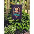 thumbnail image 2 of SIDONKU Colorful Day Dia De Los Muertos Sugar Festive Skull Wreath of Flowers Ribbon Inscription on Dark Dead Garden Flag Decorative Flag House Banner 12x18 inch, 2 of 2