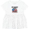 thumbnail image 3 of Inktastic My Daddy is a Veteran Girls Baby Dress, 3 of 5