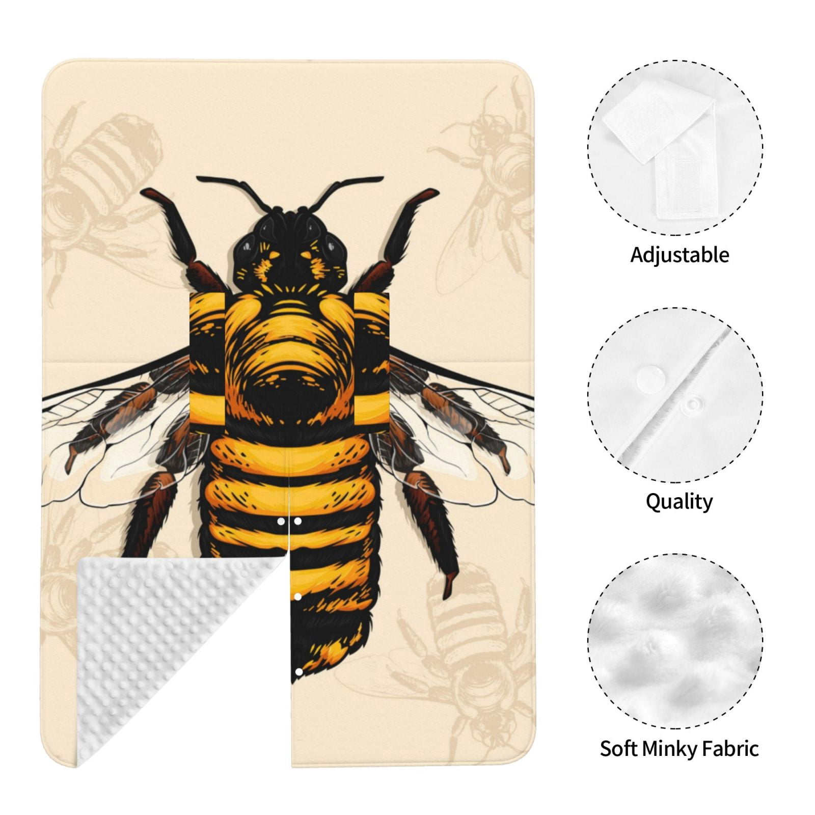 Naloa Honey Bee Baby Car Seat Cover, Breathable Baby Carrier Cover, Multiuse Baby Carrier Cover & Nursing Breastfeeding Cover