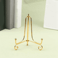 thumbnail image 2 of Gold Display Stand Craft Bracket Book Holder Photo Pedestal Bowl Dish Frame Picture Plate Rack Easel Storage Decor-12cm, 2 of 6