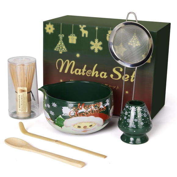 Set de Batidor de Matcha HUSHHAVN Regalos de Navidad Cerámica 6 Piezas