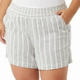 thumbnail image 4 of BRIGGS Ladies Linen Blend Shorts Womens PULL on Comfort Waistband NWT (1753531), 4 of 6