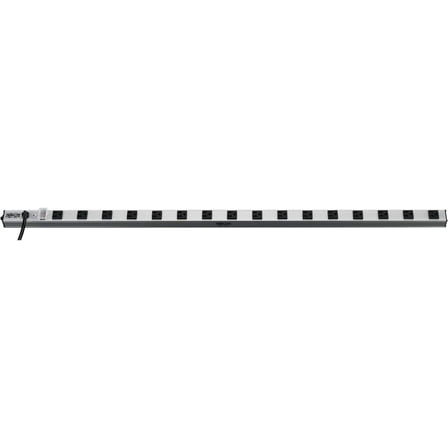 Tripp Lite 16 Outlet Bench & Cabinet Power Strip, 48 in. Length, 15ft Cord with 5-15P Plug, (PS4816) Black CA2