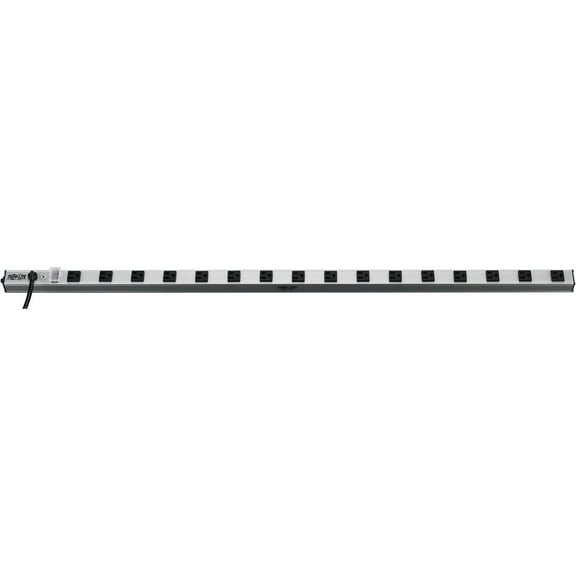 Tripp Lite 16 Outlet Bench & Cabinet Power Strip, 48 in. Length, 15ft Cord with 5-15P Plug, (PS4816) Black CA2