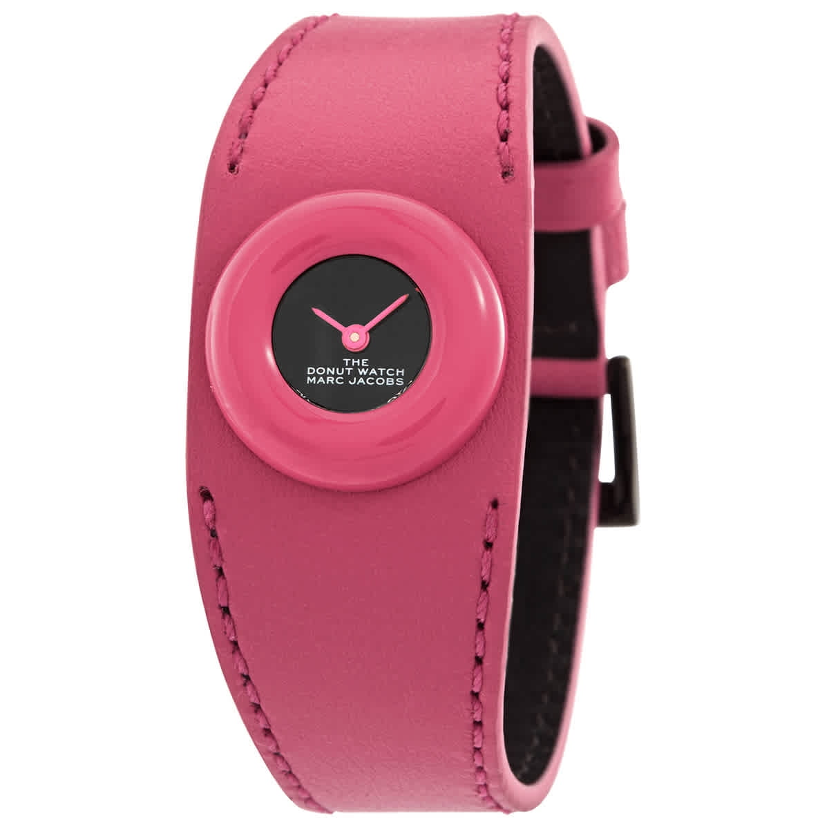 稀少 MARC JACOBS The Cuff Leather Multicolor Dial Ladies Marc Jacobs The Cuff Quartz Pink Dial Ladies Watch