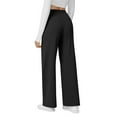 thumbnail image 5 of Olyvenn High Waisted Work Pants for Women Business Casual Outfits 2025 Office Dress Pants Trousers with Pockets Black L, 5 of 6