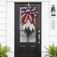 thumbnail image 4 of 4Th of July decor, Patriotic decor, Red White Blue Ribbon, Artificial Greenery, Front Porch decor, Outdoor Use, 1 Pc, 4 of 8
