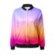 thumbnail image 3 of Gibobby Chaquetas tendencia ocio Abrigo suelto para mujer, cuello Rojoondo, cremallera, manga larga, chaqueta clásica con estampado degradado, prendas de vestir informales para uso diario (Rosa, XL), 3 of 5