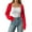 Red, variant on Wang6 Women Cropped Cardigans Sweaters Trendy Long Sleeve Wool Blend Bolero Shrug Fall Outwear Without Tube Top Red XL