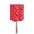 thumbnail image 1 of Pinata Rouge de Bloc de Construction Tirant la Corde, 1 of 3