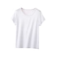 thumbnail image 2 of FengLS Summer T-Shirt for Women Soft Comfortable Casual Wear Modal Tops Round Neck Short Sleeves Regular Tops Athleisure Daily Wear Tee, 2 of 5