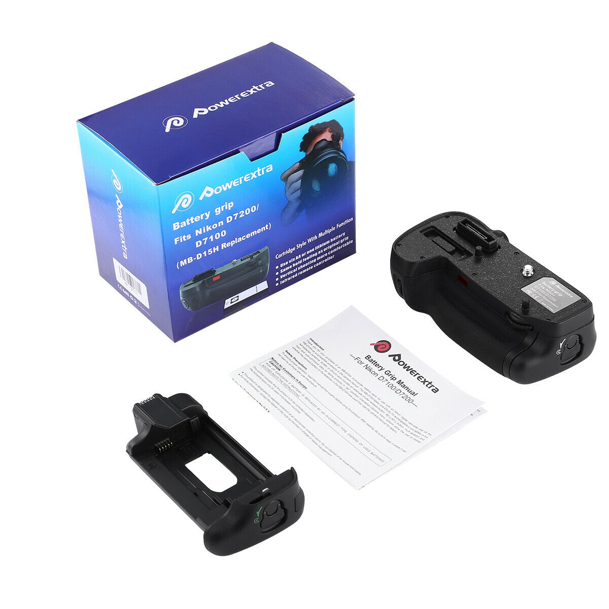 USB Dual Charger Battery Grip For Nikon D7100 Remote 2x EN-EL15 Batteries 