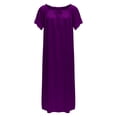 thumbnail image 4 of LIIPEE Womens Summer Nightgown Casual Short Sleeve Lace Sleep Dress Ladies Cozy Sleepwear, 4 of 4