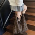 thumbnail image 6 of HUISZJ Leopard Print Shoulder Bag, Women Top Handle Bag, Large Capacity Tote Bag Simple Commuting Bag for Work Travel Outdoor (Black), 6 of 10