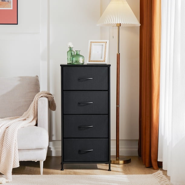 EDX 4 Drawer Fabric Dressers Cabinet, Ideal for Living Room