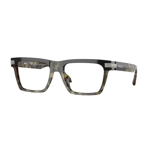 Versace 0VE3354 5456 Men's Havana Acetate Square Frame Eyeglasses