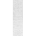 thumbnail image 3 of Jersey Shag Transitional Solid White Polypropylene Indoor Runner Rug, 2'x8' Rectangle, 3 of 8