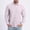c01Pink, variant on Mens Classic Fit Linen-Cotton Shirt Button Down Long Sleeve Vintage Casual Loose Elastic Business Shirts Blue M