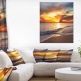 thumbnail image 1 of Yellow Sunset over Gloomy Beach Modern Beach, 1 of 3