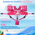 thumbnail image 5 of MoKo Kids Swimm Vest for 20-50lbs, Toddler Floaties with Crotch Strap and Whistle, Rose Unicorn, 5 of 8