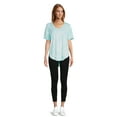 thumbnail image 3 of Time and Tru Women's Tunic T-Shirt with Short Sleeves, 2-Pack, 3 of 5