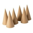 thumbnail image 3 of Sharprepublic 6 Pieces Paper Mache Cones Open Bottom Versatile DIY Hands on for Crafts Cardboard Cones for Decorating Halloween Decorations 15cm, 3 of 8