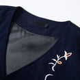 thumbnail image 5 of Men's Embroidery Suede Suit Vest - Vintage Button Up V Neck Sleeveless Wedding Prom Waistcoat, 5 of 7