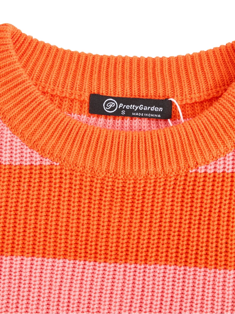 【オレンジ】PINGロゴジャガード クルーネックニットプルオーバー <PERFORMANCE> (LADIES) PING（ピン） ニット セーター 「PING APPAREL」10カラークルーネック
