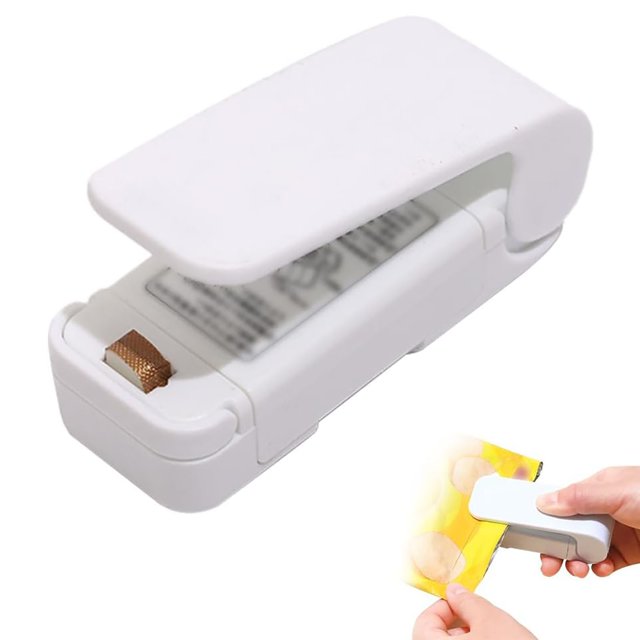 Bag Sealer Handheld Heat Vacuum Sealer Heat Sealer And Cutter With Lanyard Portable Bag Resealer Machine For Plastic Bags Food Storage Snacks Freshness