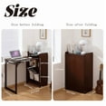 thumbnail image 4 of Coffee Tables Bamboo Folding Desk, Foldable Desk for Small Space, Computer Desk with Hidden Storage and Built-in Socket, Mid Century Foldable Table for Home Office and Bedroom (Walnut Brown),Coffee, 4 of 20