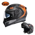 thumbnail image 3 of Casco de motocicleta con doble visera, modular, abatible, de cara completa, para adultos, hombres y mujeres, aprobado por DOT, Casco Moto Cascos Para Moto, 3 of 5