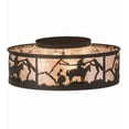 thumbnail image 7 of Meyda Tiffany 161103 Cowboy 4 Light 22" Wide Semi-Flush Drum Ceiling Fixture - Dark Roast, 7 of 7