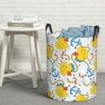 thumbnail image 5 of Goofa Ducks and Anchors Printed Circular Hamper,Laundry Basket with Handles,Storage Baskets Foldable,Large Capacity Laundry Hamper-Small, 5 of 8