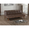 thumbnail image 6 of Sena Futon Convertible Sofa Bed Sleeper Couch, Dark Brown Faux Leather, 6 of 7