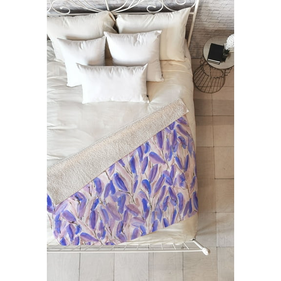 Society6 Jacqueline Maldonado Growth Violet Sherpa Fleece Blanket