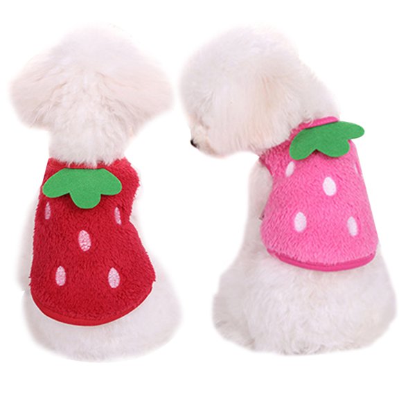 2 pieces of baby dog clothes Pet vest Dog comfortable short sleeve pet cute cartoon pattern clothes