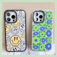 thumbnail image 2 of Carcasa Segura Magnética Para iPhone 14 Pro Max 11 13 Carga Inalámbrica Moda Flor Verde Sonrisa Cara Impresión Suave TPU Protector De Teléfono Móvil Antiarañazos Shell Cubierta Para 12Pro Gao Jiahui unisex, 2 of 2