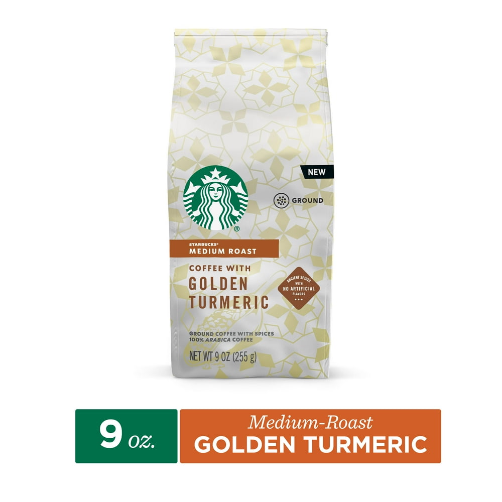 Starbucks Medium Roast Ground Coffee with Golden Turmeric — 1 bag (9 oz