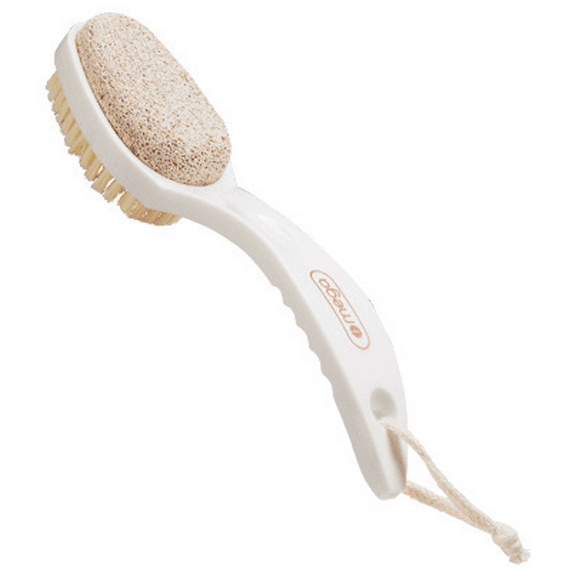 Pumice Stone for Feet & Foot Brush with Handle 2-in-1 Double-Sided Pumice Foot File with Brush