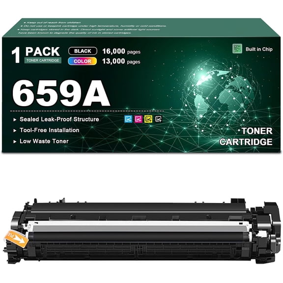659A W2010A W2011A W2013A W2012A Toner Cartridge Compatible for HP Enterprise M856dn 856x MFPM776dn M776z M776zs Printers, High Yield Printing,Home & Office Use