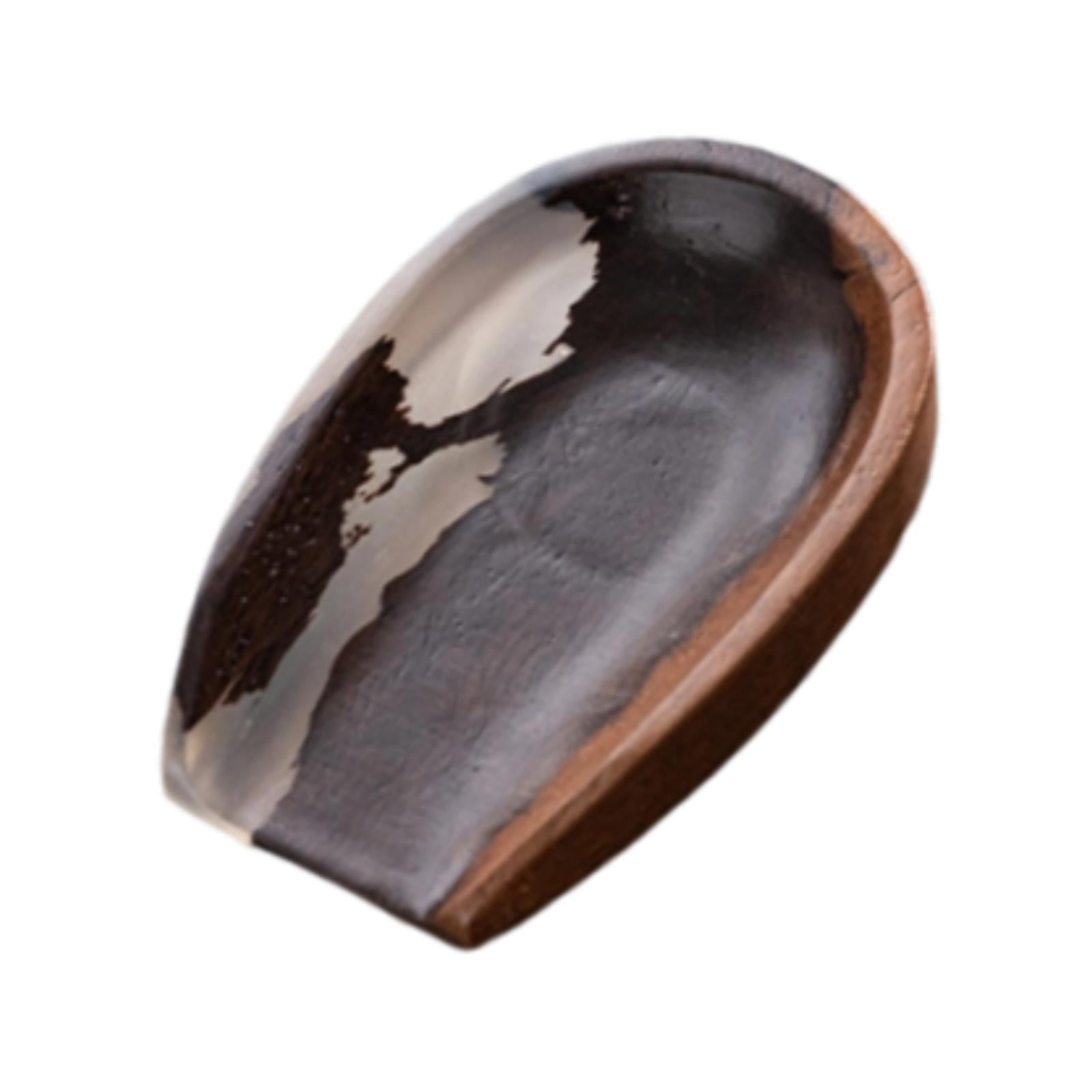 CarpNettore Coffee Bean Cup Cha He Tray Wood Resin Coffee Accessory Measuring Tray Weighing Color B