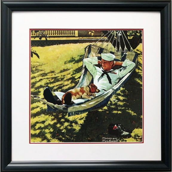 Norman Rockwell "On Leave" CUSTOM FRAMED Art Generic